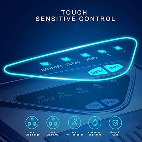 Ice Makers Countertop, Self-Cleaning Function, Portable Electric Ice Cube Maker Machine, 9 Bullet Ice Ready in 6 Mins, 26lbs 24Hrs with Ice Bags and Scoop Basket for Home Bar Camping RV(Black) 6