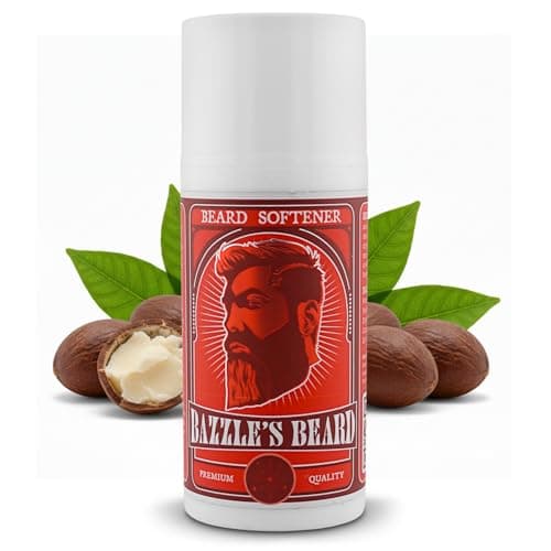 Bazzle's Beard Softener – Beard Balm Conditioner for Men with Biotin, Softens Coarse Hair, Deeply Moisturizes Facial Hair, Conditions Skin, and Adds Natural Shine, Products for Mustache Care