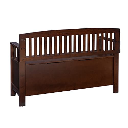 Linon Home Dcor Linon Home Decor Cynthia Storage Bench, 50"w x 17.25"d x 32"h, Walnut 10