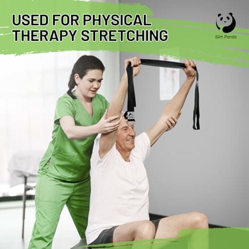 Slim Panda Yoga Strap for Stretching,Cotton Yoga Strap with Adjustable D-Ring Buckle,Non-Elastic Yoga Belt for Pilates,Gym Workouts,Physical Therapy,Improve Flexibility 6