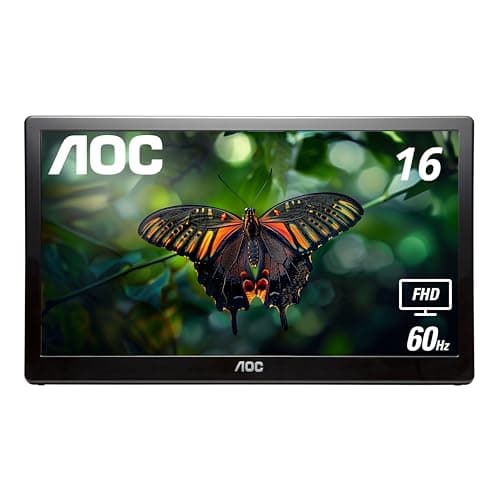AOC I1659FWUX 15.6" USB-powered portable monitor, Full HD 1920x1080 IPS, Built-in Stand, VESA