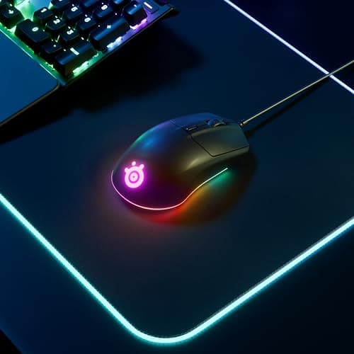 SteelSeries Rival 3 Gaming Mouse - 8,500 CPI TrueMove Core Optical Sensor - 6 Programmable Buttons - Split Trigger Buttons - Brilliant Prism RGB Lighting, Ergonomic, Black 6