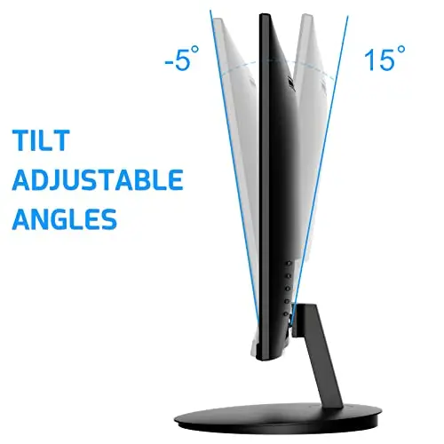 Norcent 24 Inch Computer Frameless Monitor, 75Hz Full HD 1920 x 1080P IPS LED Display, HDMI VGA Port, 178 Degree Viewing Angle Blue Light Filter Function, 100x100mm VESA Mountable, MN24-H 6