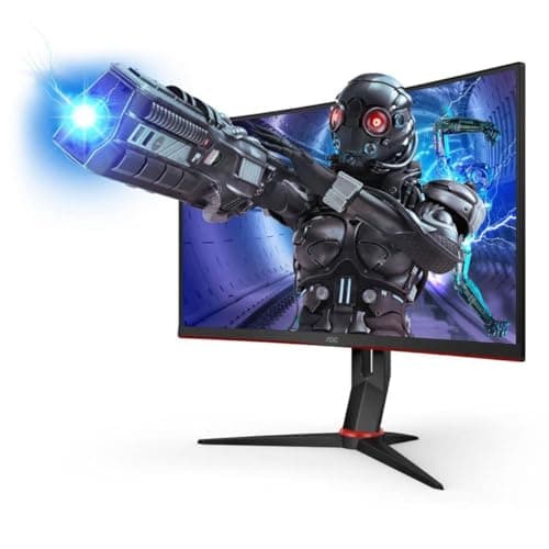 AOC C32G2 31.5" Curved Frameless Gaming Monitor FHD, 1500R Curved VA, 1ms, 165Hz, FreeSync, Height Adjustable, 3-Year Warranty