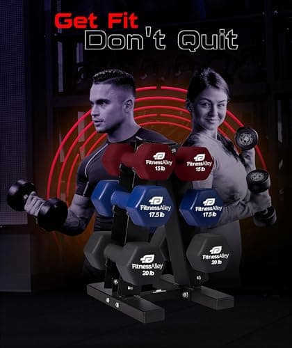 Fitness Alley 3 Tier Dumbbells Storage Rack - 120 LB Capacity Dumbbells Weight Rack - 2.0MM Thickness Weight Organizer Stand for Home Gym - Easy Assembly 7