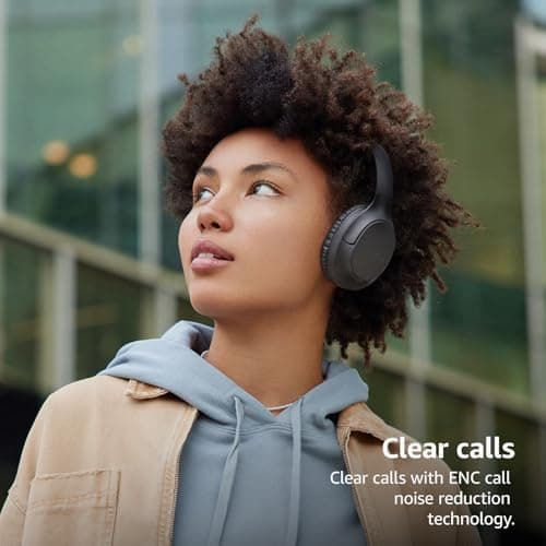 TOZO HA1 Bluetooth 5.4 Over Ear Headphones, 70H Playtime with Mic, Foldable Wireless Headset, Deep Bass Stereo Sound Customizable 32 EQ Music Mode Via Button & App for Travel and Home, Upgraded 7