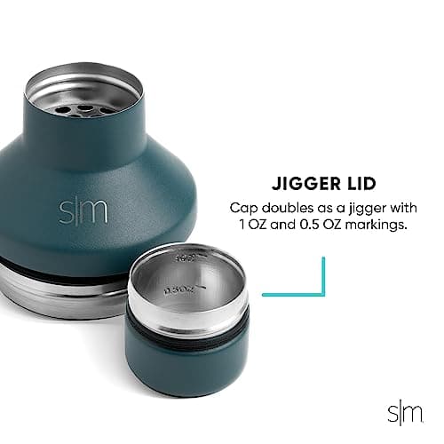 Simple Modern Cocktail Shaker Set with Jigger Lid | Stainless Steel Boston Shaker Insulated Martini Mixer for Mocktails | Gifts for Men Women Him Her | Classic Collection | 20oz | Metallic Gold 3