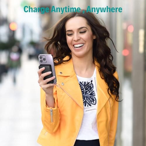 Sethruki Smallest Portable Charger with Built-in Cables 5000mAh,Ultra Slim Power Bank,Mini High Speed External Battery Packs,Lightweight USB C Phone Charger for iPhone Samsung Google Android (Black) 6