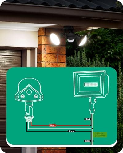 EDISHINE 240° & 360° Motion Sensor, Replacement Motion Detector for Outdoor Lights, Adjustable Time & Detection Range Up to 60FT, 3 Modes PIR Motion Sensor for Floodlight, Brown, UL Listed 6