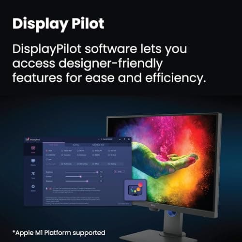 BenQ PD2705Q AQCOLOR 27" QHD 1440P Mac-Ready Monitor, 100% Rec.709 & sRGB, IPS, DeltaE ≤3, Uniformity, Factory-Calibrated, AQCOLOR, Pantone, Ergonomic, DisplayPort, USB-C(65W), USB Hub, Daisy Chain 6