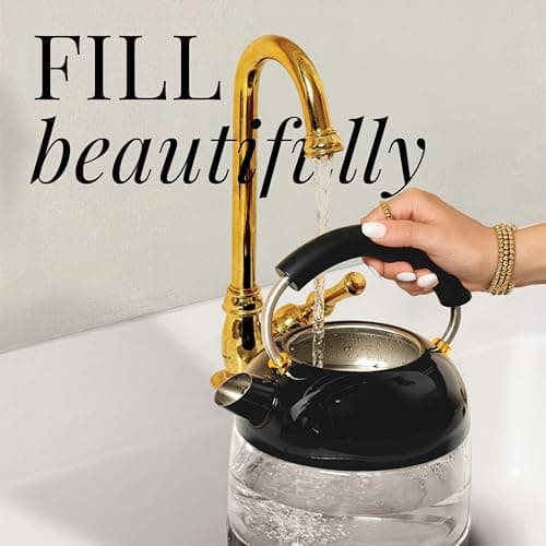 Glass Electric Kettle No Plastic, Stainless Steel, Auto Shut Off and Keep Warm Function - Black and Gold Tea Kettle with Temperature Control – 1500W Fast Hot Water Boiler for Coffee and Tea 9