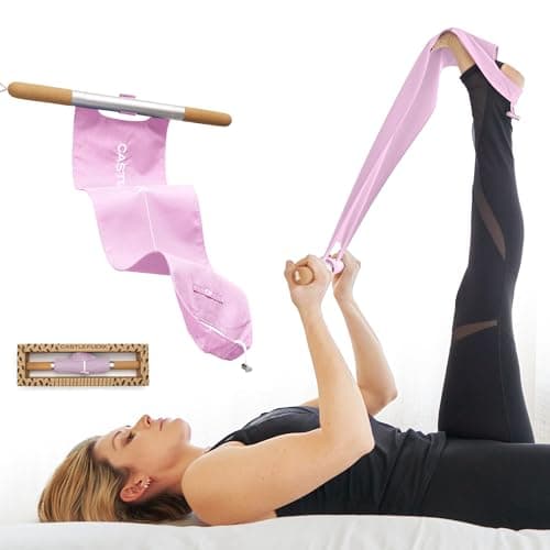 CastleFlexx Mobility and Full Body Strengthening Device | Non-Elastic Stretch Strap with Natural Premium Cork Handles for Stretching, Exercise, Physical Therapy, and Yoga
