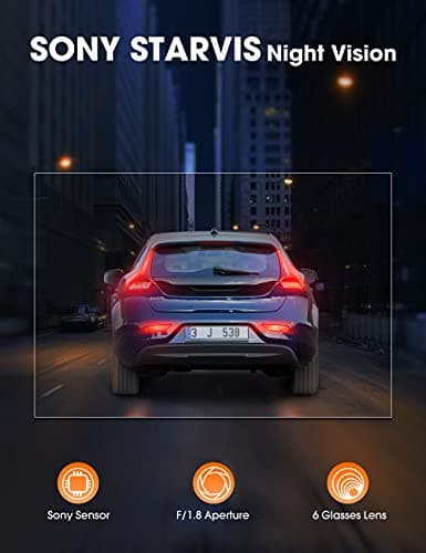 Kingslim D5-4K Dash Cam with WiFi - Front Dash Camera for Cars with GPS and Speed, Sony Night Vision, Support APP and 256GB Max 6