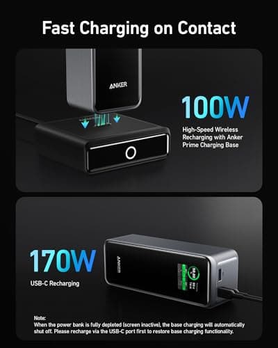 Anker Prime Power Bank, 27,650mAh 3-Port 250W Portable Charger for Travel, TSA-Approved, Smart App, for MacBook Pro/Air, iPhone 16/15/14 Series, Samsung, Laptops, and More 5