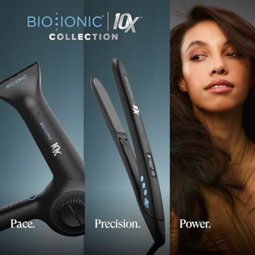 Bio Ionic 10X Ultralight Speed Hair Dryer, Blow Dryer with Adjustable Heat & Speed, Memory Function, Professional Hair Styling Tool for Fast, Frizz-Free Hairstyles, Black 9