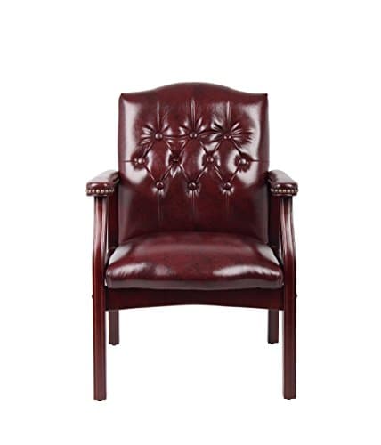 BOSS Office Products B959-BY Ivy League Executive Guest Chair, Oxblood 6