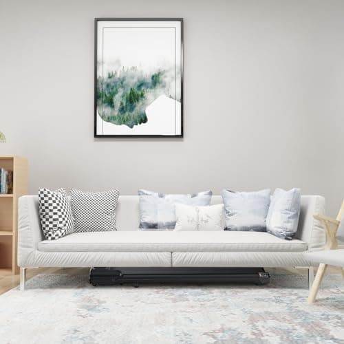 Under Desk Treadmill, Walking Pad 300 lb Capacity, Desk Treadmill for Home Office, 2.5HP Low Noise Walking Treadmill Pad with Remote Control, Portable Treadmill for Home Office (Black) 7