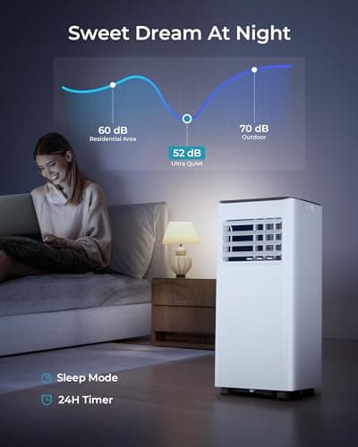 EUHOMY 10,000 BTU Portable Air Conditioners Up to 450 sq.ft, 3-1 Standing Smart Cooling AC with Remote, Dehumidifier, Fan, Air Conditioner Cools Room, 3 Modes, 24-hour timer, LED Display, Bedroom 4