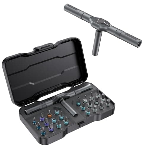 DYLIFE 24 in 1 Magnetic Screwdriver Set, DIY Ratchet Mini Removable Self-Assembly Precision Screwdriver Tool Kit, Magnetic DIY Precision Tool Kit with Variety Head Styles for PC/Mobile/Watch/Bicycle