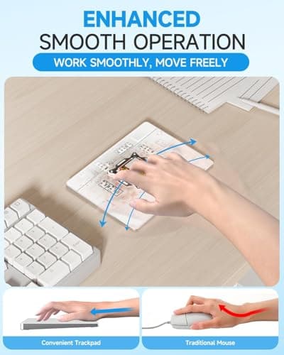 Wireless Bluetooth Trackpad for Windows 10 & 11, 3-in-1 Connectivity Modes,High Precision Control, Portable Multi-Touch Gestures touchpad for PC & Laptop (Grey&White) 8