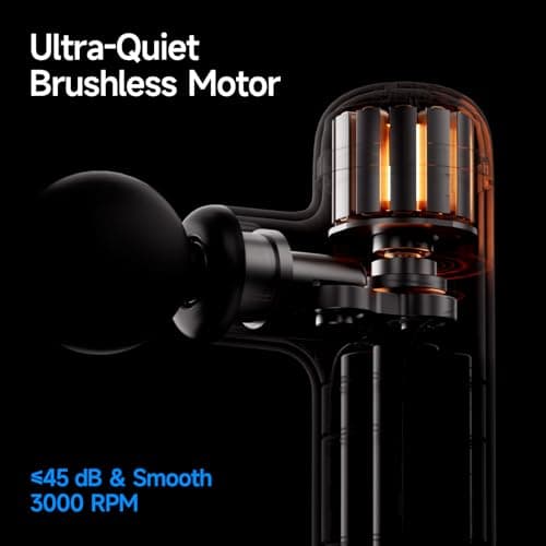 HEYCHY Super Mini Massage Gun Deep Tissue, Handheld Muscle Massager with 4 Heads, Percussion Travel Size Massager Gun for Back Pain Relief, Quiet for Home, Gym, Office, Perfect for Men & Women, Black 5