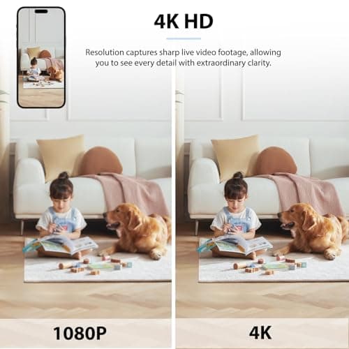 4K Mini Camera, WiFi Wireless Camera Small Portable HD Nanny Cam with Motion Detection, Cloud & SD Storage, Night Vision Micro Security Cameras for Home Office Car Pet Baby Bathroom Indoor & Outdoor 6
