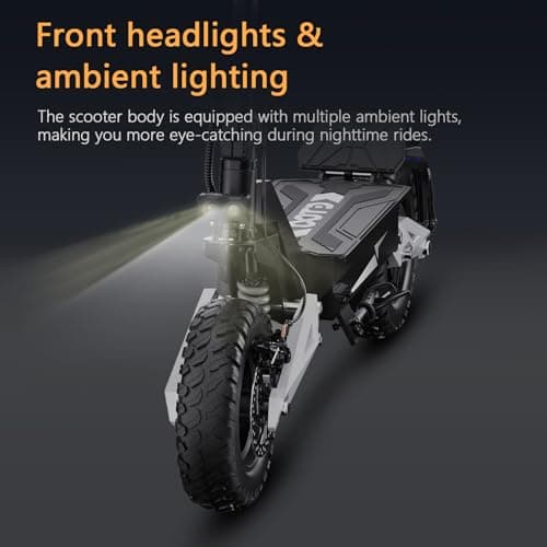 T10 Adult Electric Offroad Commuter Scooter - 30 MPH Fastest, 900W, 30-Mile Long Range, 11" Off-Road Tires, 48V 13.5Ah Battery 6