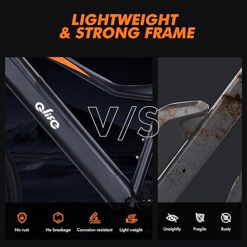 Qlife Cityone Electric Bike for Adults 26"" Ebike with 2.1"" Tire,Up to 20Mph,UL2849 Certified Built-in Removable Battery,Peak 500W Motor Ebikes with 7 Speed Commuter Mountain Electric Bicycle, Black 7