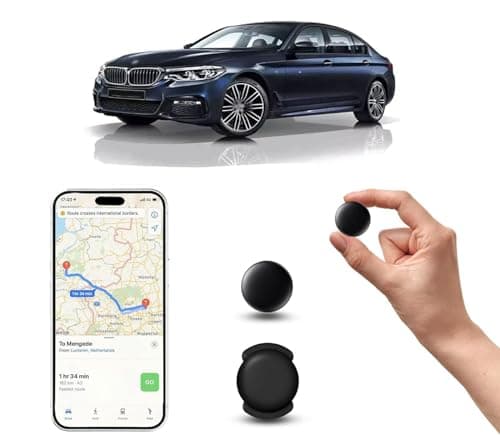 GPS Tracker for Vehicles – No SIM Required, Hidden Magnetic Car Tracker Device, Real-Time GPS Tracking for Kids, Car, Pets, No Monthly Fee, Works with Apple Find My, Vehicle Locator
