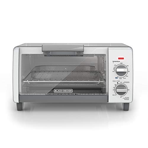 BLACK+DECKER 1150 Watts Crisp N Bake Countertop Small Air Fryer 4 Slice Toaster Pizza Oven Broiler with Timer and 5 Heat Functions, Gray 9
