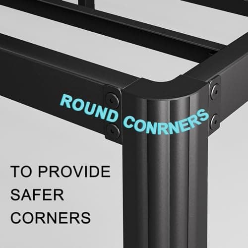 SunnyDaze 14 Inch High Metal Full Size Bed Frame No Box Spring Needed, Platform Bed Frame Full Size, Easy to Assemble, Noise Free, Durable, Black 5