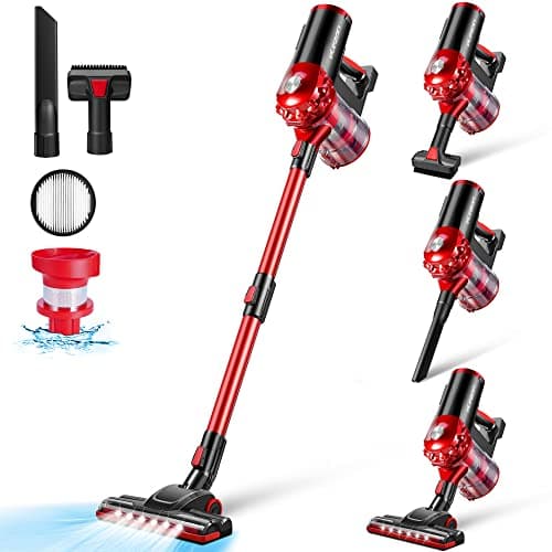 elezon A200 Cordless Vacuum Cleaner, Stick Vacuum with Powerful Suction, 38 Mins Runtime, Rechargeable Battery, HEPA Filter, Portable Lightweight Vacuum Cleaners for Home, Hard Floor, Pet Hair