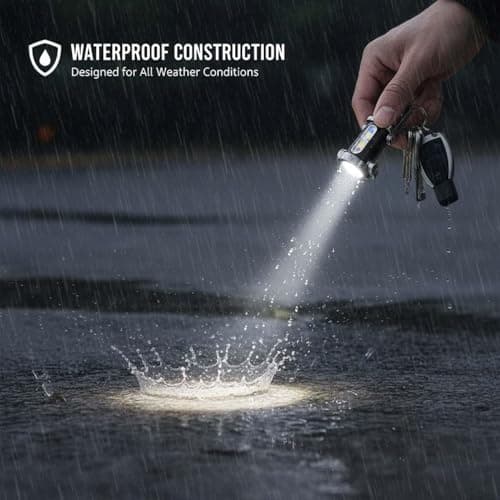 Growalleter 4Pcs Portable Rechargeable Bright Keychain Flashlight, 1200 Lumens Mini Flashlight with Power Bank & 7 Modes, Waterproof EDC Keychain Light for Outdoor Emergency 6