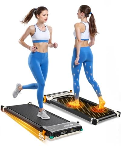 Akluer Walking Pad with Incline, Dual Sided Walking Pad with Foot Massage, 180° Revesrsible Available Use, Foot Massage Under Desk Treadmill for Office/Home