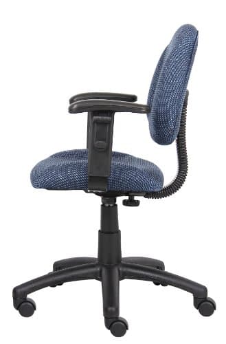 Boss Office Products Perfect Posture Delux Fabric Task Chair with Adjustable Arms in Blue, 250 (B316-BE) 5