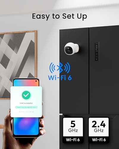 youkey S320 Magnetic Wire-Free Camera 2.5K QHD Security Camera with Dual Band WiFi 6, Built-in 8GB Storage, Color Night Vision, AI Human Pet Detection, IP65, No Monthly Fees 5