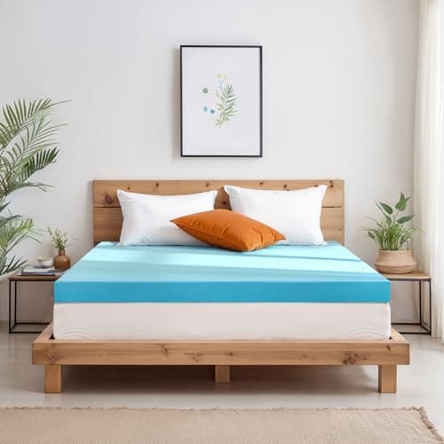 SyMax Memory Foam Mattress Topper, Gel Infused Foam Topper, Breathable Bed Topper, Pressure Relieving, CertiPUR-US Certified, 3 Inch, Queen Size 5