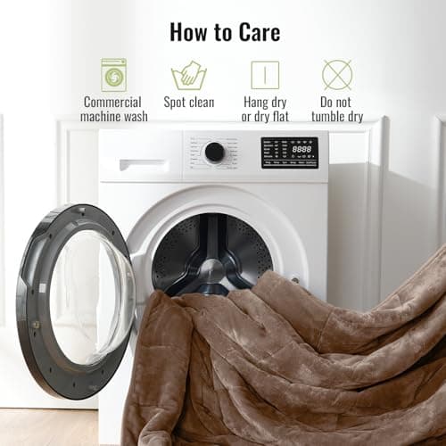 Uttermara Weighted Blankets for Adults Full Size, 12lbs 48x72 inches Blanket with Soft Warm Plush Sherpa Fleece, Washable Thick Heavy Throw for Sleep, Anxiety and Calming, Brown 6