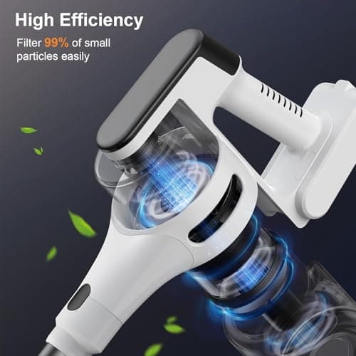 Maircle Cordless Vacuum Cleaner, Stick Vacuum Cleaner with Brushless Motor Powerful Suction 55min Runtime for Carpet Pet Hair 7