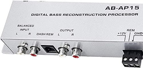 Audiobank AP15-1/2 Din Car Audio Digital Bass Processor, Sound Restoration & Crossover for Car Subwoofer with Bass Knob/Input Level: 15V RMS & Output Level: 13.5V Peak -2nd Gen 5