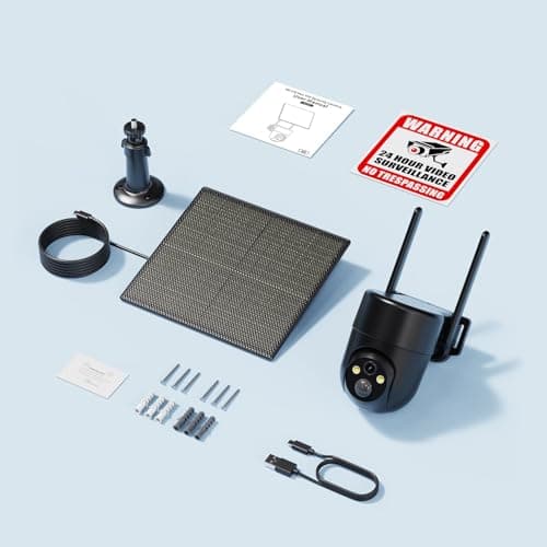 ELYSOO 4G LTE Cellular Security Camera, No WiFi Security Camera Outdoor Wireless with 360°Full View, Unlimited Data Plan, 2K Color Night Vision, Motion Alert, Built in SIM Card 7