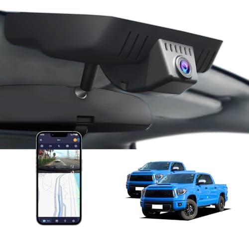 FUVYMYT 4K Dash Cam for Toyota Tundra 2017-2021 & Sequoia 2017-2022 Limited SR5 Platinum TRD Pro, Integrated OEM Look, High Definition 2160P Video, WiFi, G-Sensor, Loop Recording, 64GB Card