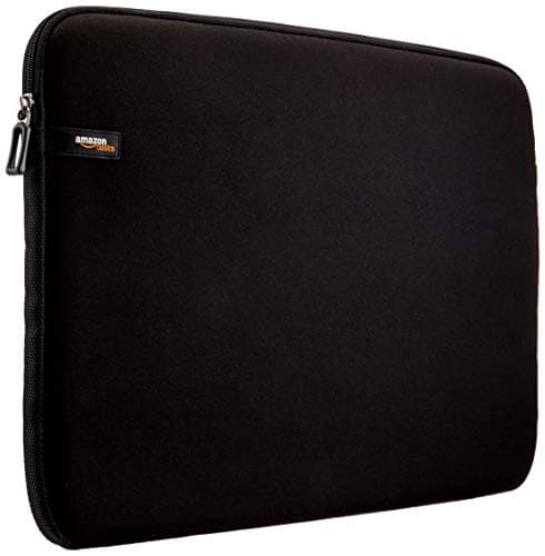 Amazon Basics 17.3-inch Laptop Sleeve, Protective Carrying Case with Zipper for Computer Protection, Black