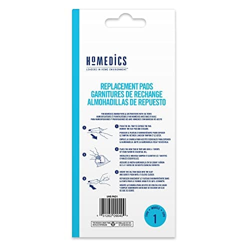 Homedics TotalClean Essential Oil Replacement Microfiber Pads, 10 Pack - Works with Homedics Humidifiers and Air Purifiers with Oil Tray, Renew and Refresh Your Air 5