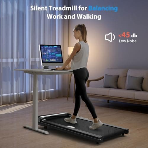 CIIHI Treadmill with Incline - Adjustable 4% Incline Walking Pad with 350lb Capacity - Ultra Quiet Portable Under Desk Treadmill for Jogging 6