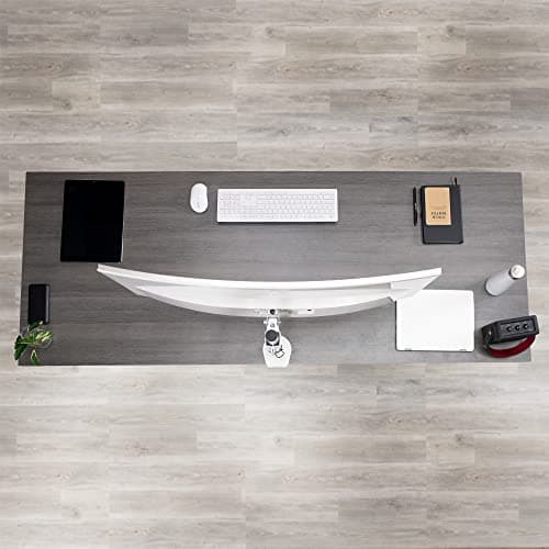 VIVO Single 13 to 38 inch LCD Monitor Heavy Duty Desk Mount Stand, Holds 1 Standard to Ultrawide Screen up to 38 inches, White, STAND-V001CW 8