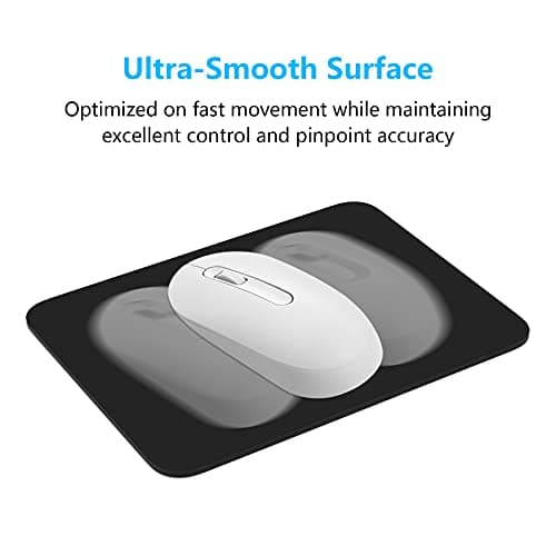 Dapesuom Small Mouse Pad, 6 x 8 Inch Thick Rubber Premium-Textured Non-Slip Portable & Washable Mini Mouse Mat for Women Men Wireless Laptops Keyboard Tray Gaming Work Computer Office Travel, Black 5
