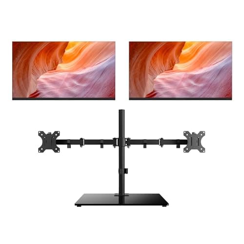 Packard Bell airFrame Dual Monitor Workstation – Two 21.5" Full HD Screens, VESA Mount, 1920x1080, 75Hz, Tilt Adjustable, HDMI/VGA, Slim Bezel – Ideal for Home, Office, Productivity & Light Gaming