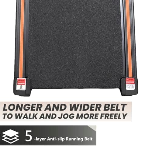 Hccsport Under Desk Walking Pad Treadmill with Remote Control 2.5 HP LED Display Compact Small Treadmill with Incline for Home Office 6