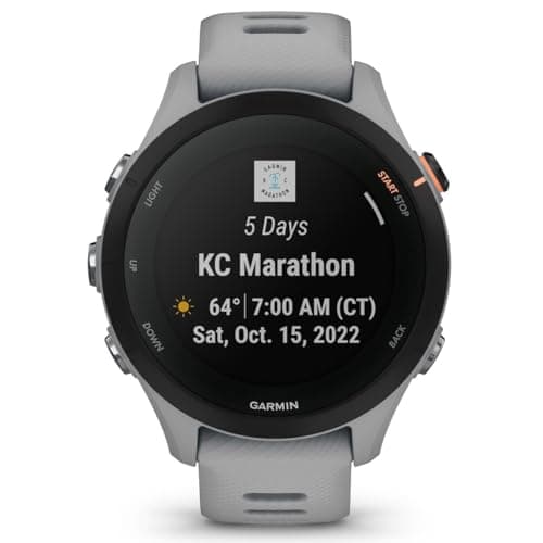 Garmin Forerunner® 255S, Smaller GPS Running Smartwatch, Advanced Insights, Long-Lasting Battery, Powder Gray 6